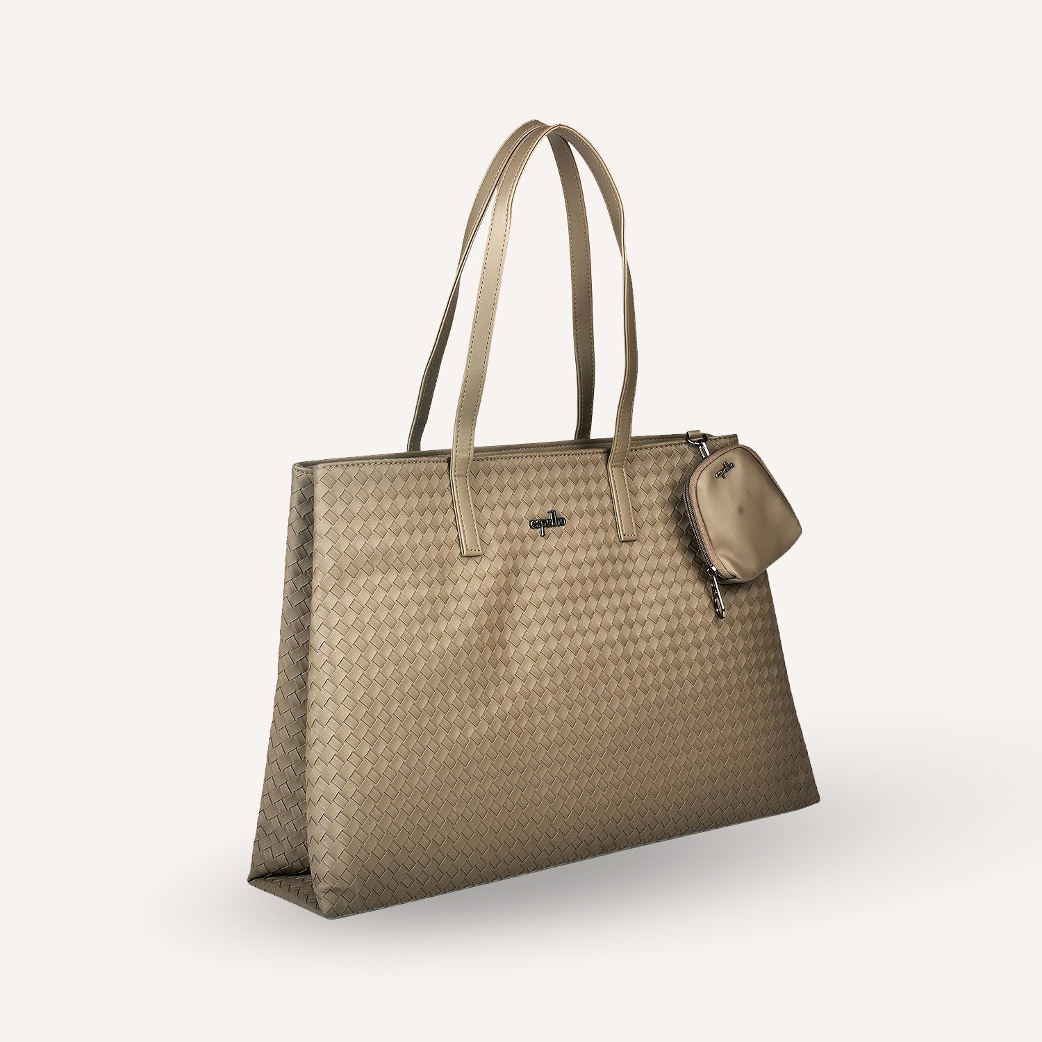 01 Laptop Bag with Mini Pouch Mocha - Image 1