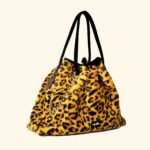 Yellow Wild Muse" Luxe Leopard Print Vegan Fur Tote – Unleash the Fierce in You