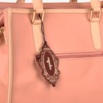 Elegant Two-Tone Structured Handbag Pink - Image 6