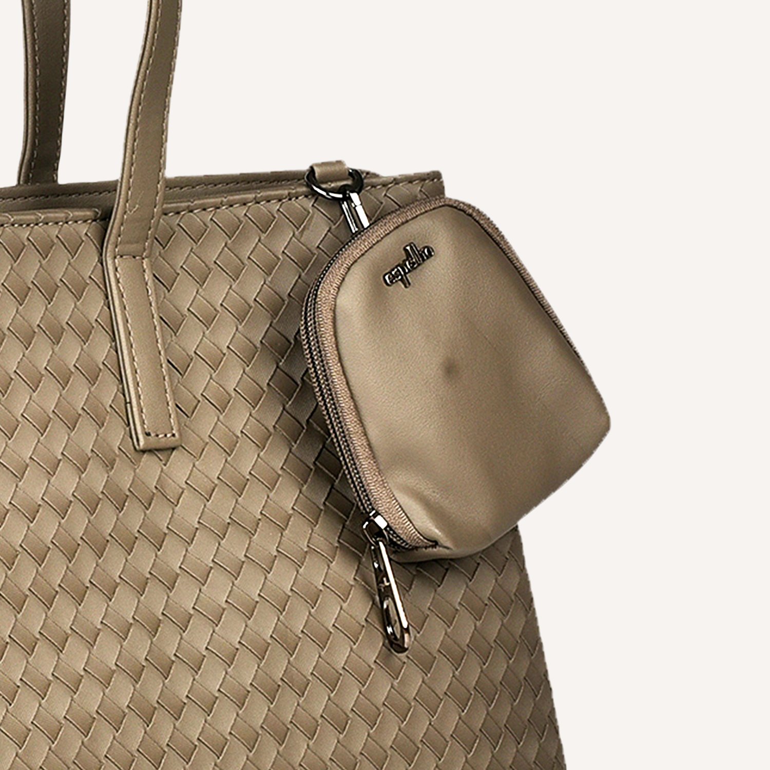 02 Laptop Bag with Mini Pouch Mocha - Image 4