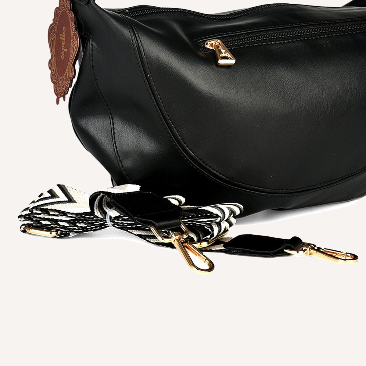 Urban Curve Crescent Sling by Espelho Black - Image 6