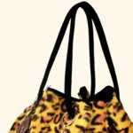 Yellow Wild Muse" Luxe Leopard Print Vegan Fur Tote – Unleash the Fierce in You - Image 2
