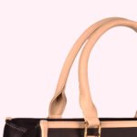 Elegant Two-Tone Structured Handbag Black - Image 6