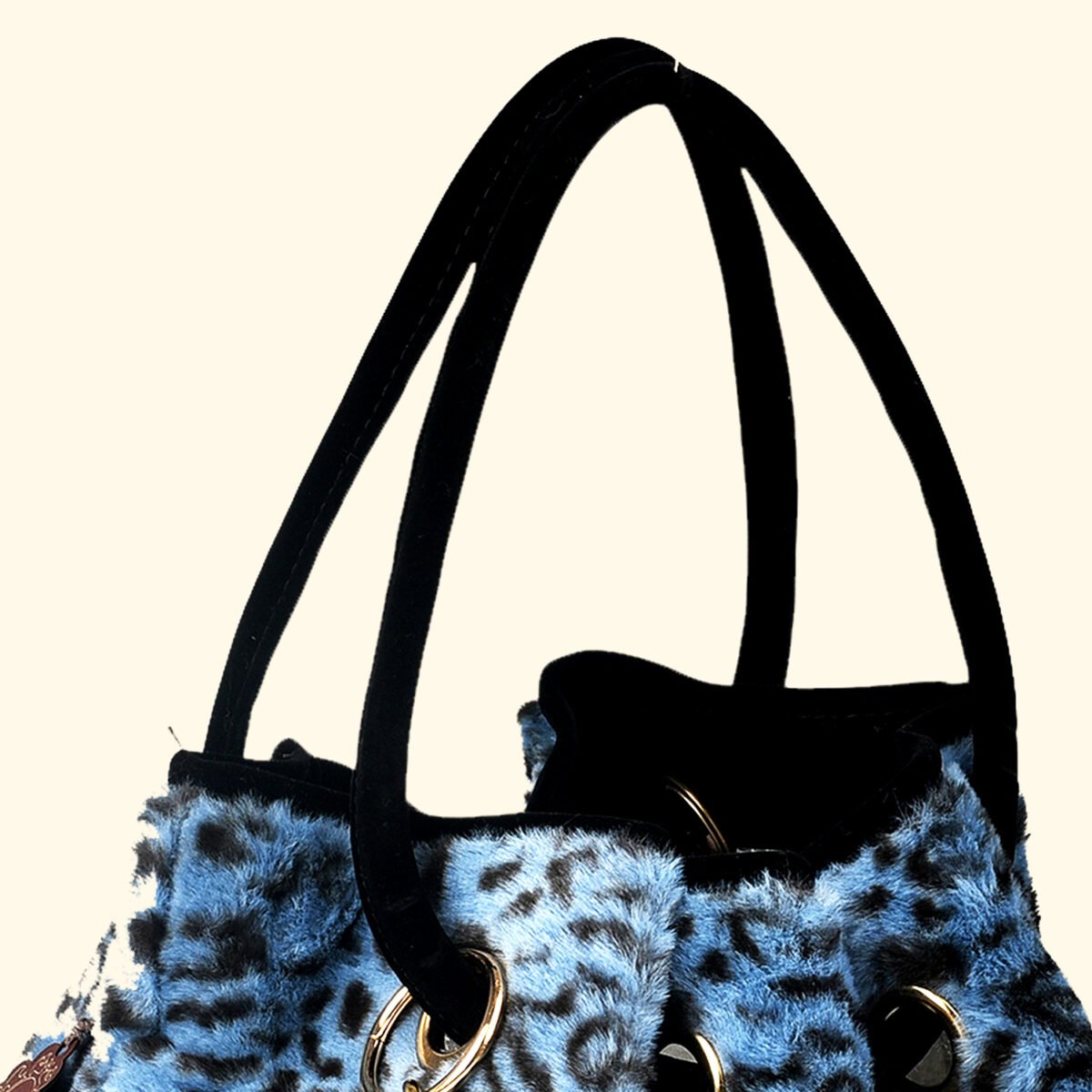 Blue Wild Muse Luxe Leopard Print Vegan Fur Tote – Unleash the Fierce in You - Image 4