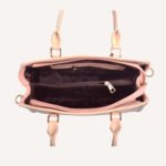 Elegant Two-Tone Structured Handbag Pink - Image 2