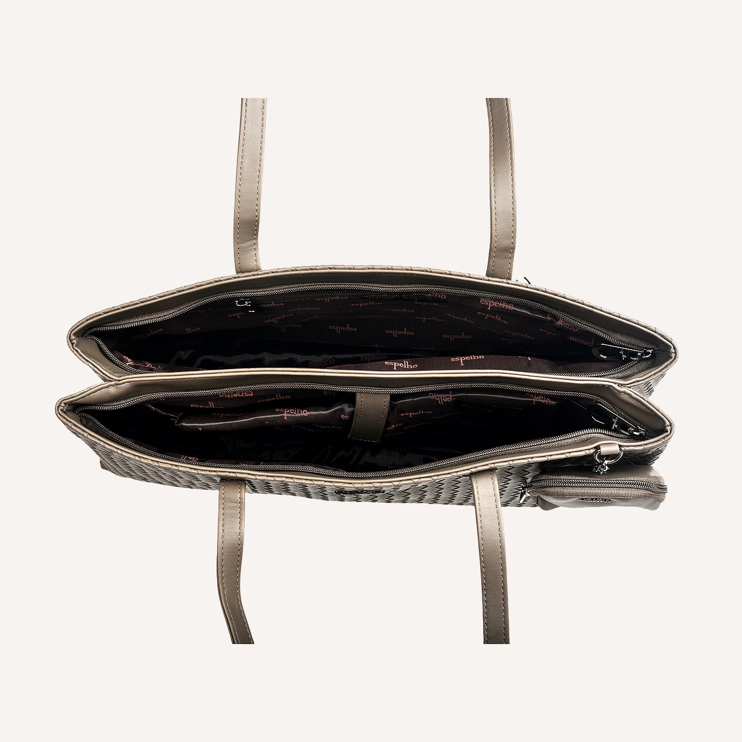 07 Laptop Bag with Mini Pouch Mocha - Image 5