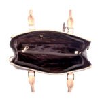 Elegant Two-Tone Structured Handbag Black - Image 3