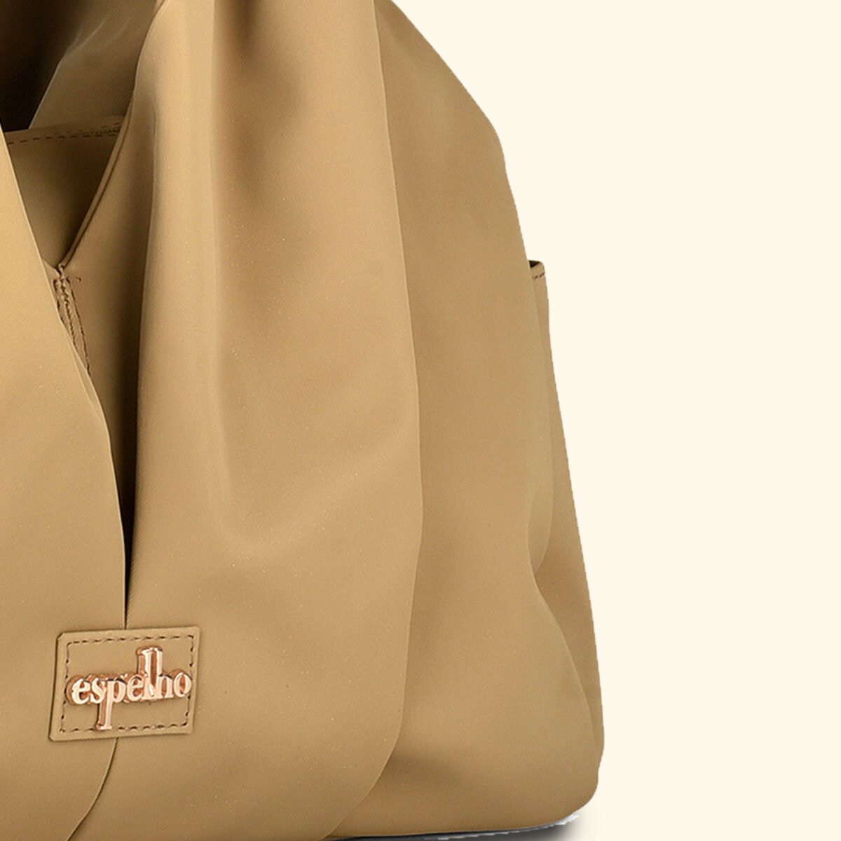 Sandstone Reverie Sculpted Glam Vegan Handbag – A Bold Statement of Feminine Grace - Image 5