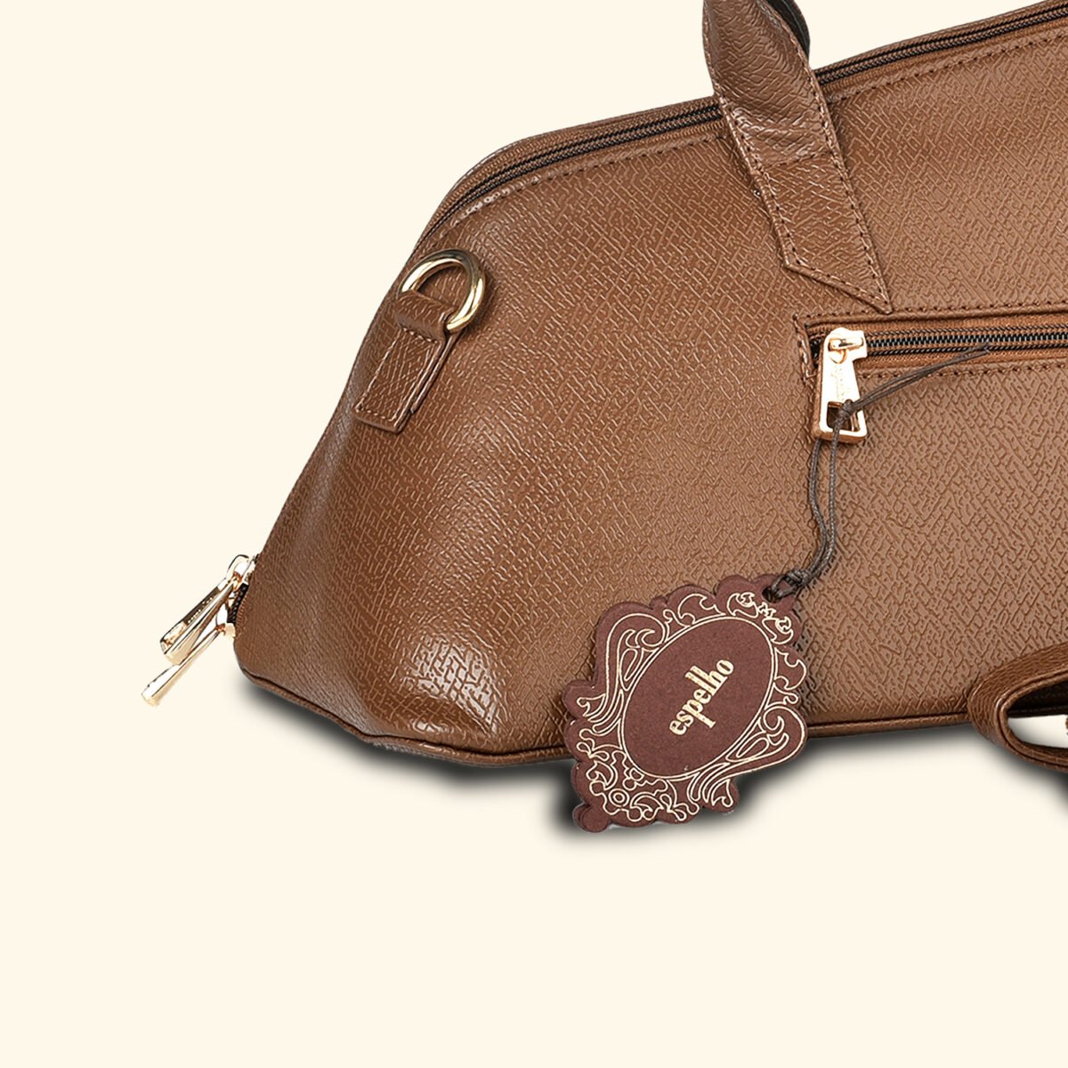 The Midnight Muse Structured Brown Vegan Handbag - Image 10