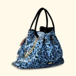 Blue Wild Muse Luxe Leopard Print Vegan Fur Tote – Unleash the Fierce in You