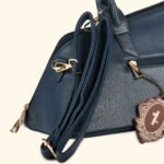 The Midnight Muse” Structured Navy Vegan Handbag - Image 3