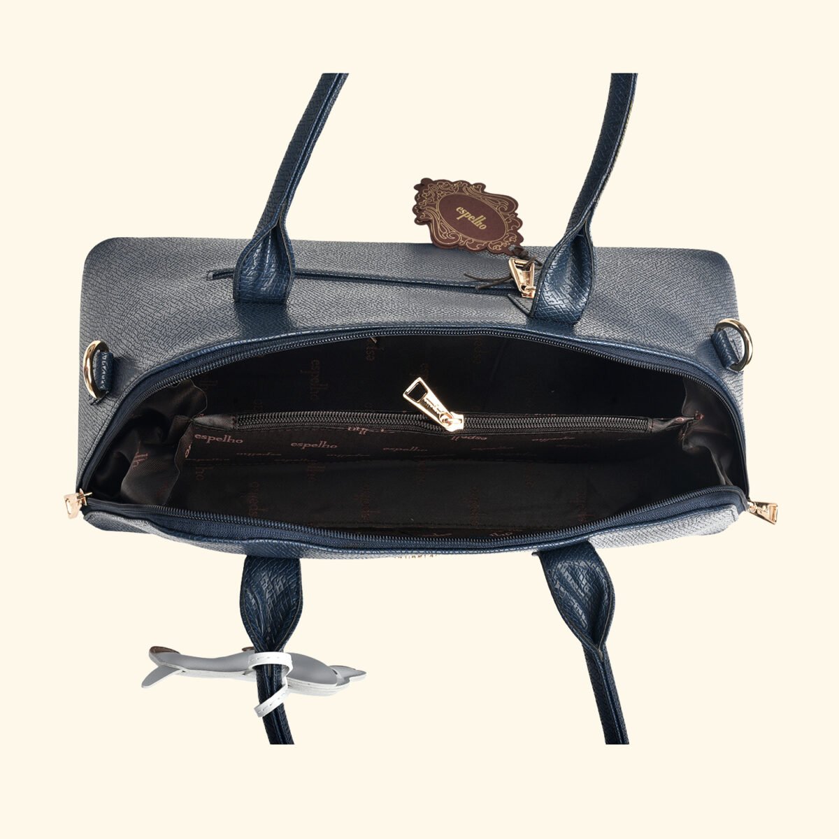 The Midnight Muse” Structured Navy Vegan Handbag - Image 2