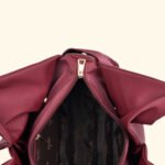 Crimson Reverie Sculpted Glam Vegan Handbag – A Bold Statement of Feminine Grace - Image 5