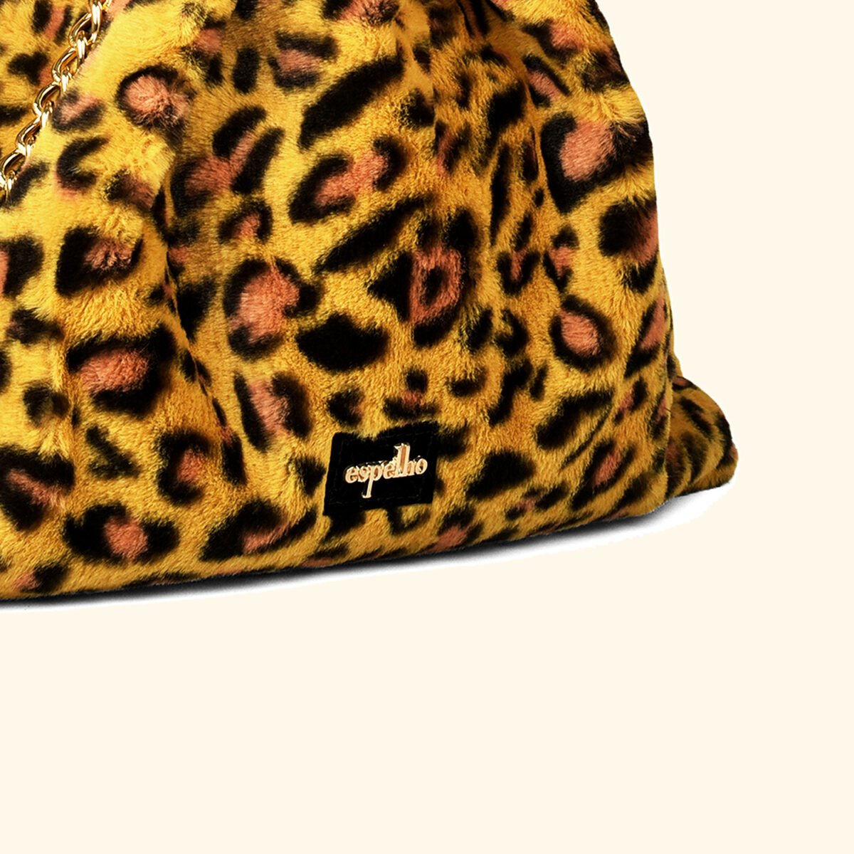 Yellow Wild Muse" Luxe Leopard Print Vegan Fur Tote – Unleash the Fierce in You - Image 7