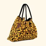 Yellow Wild Muse" Luxe Leopard Print Vegan Fur Tote – Unleash the Fierce in You - Image 5