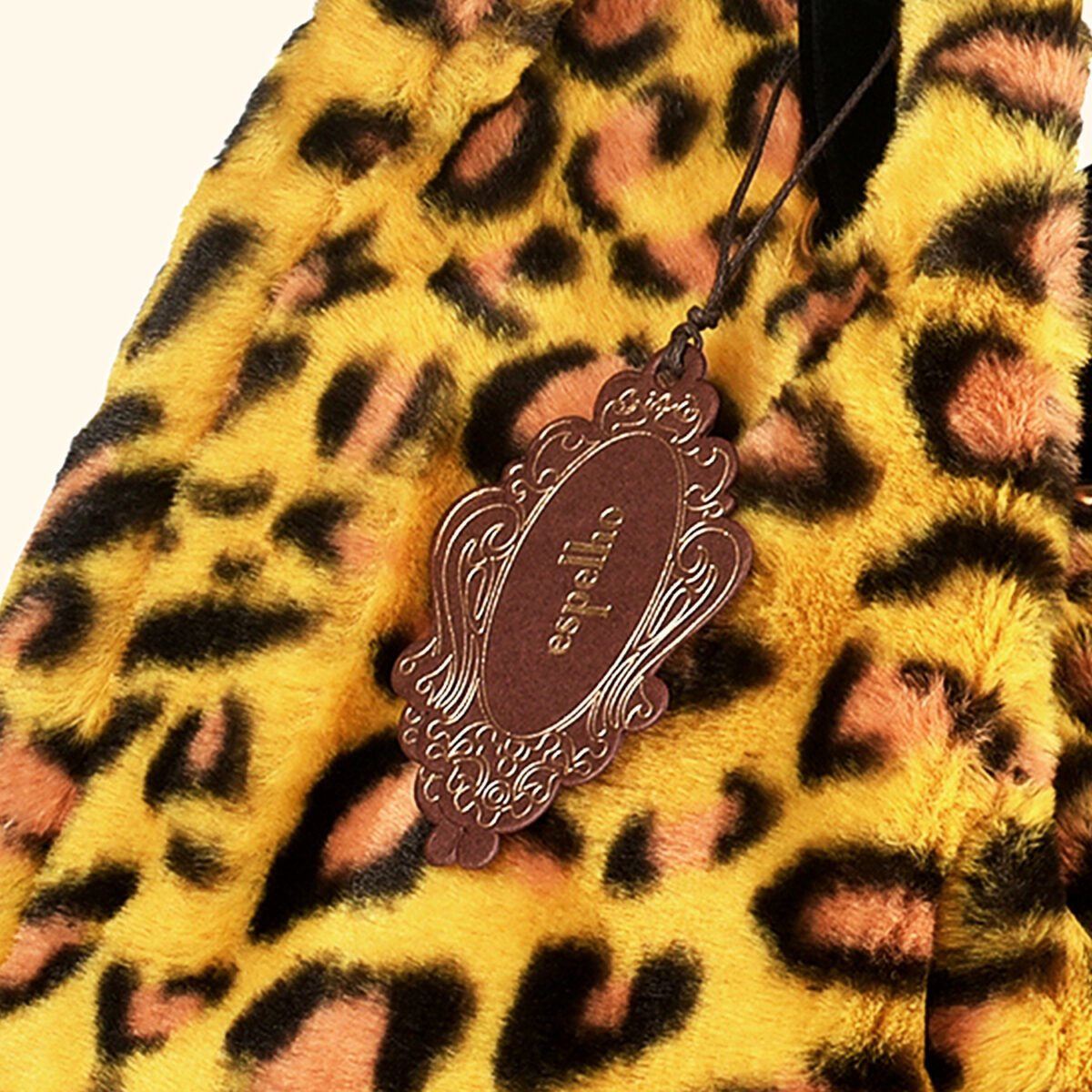 Yellow Wild Muse" Luxe Leopard Print Vegan Fur Tote – Unleash the Fierce in You - Image 4