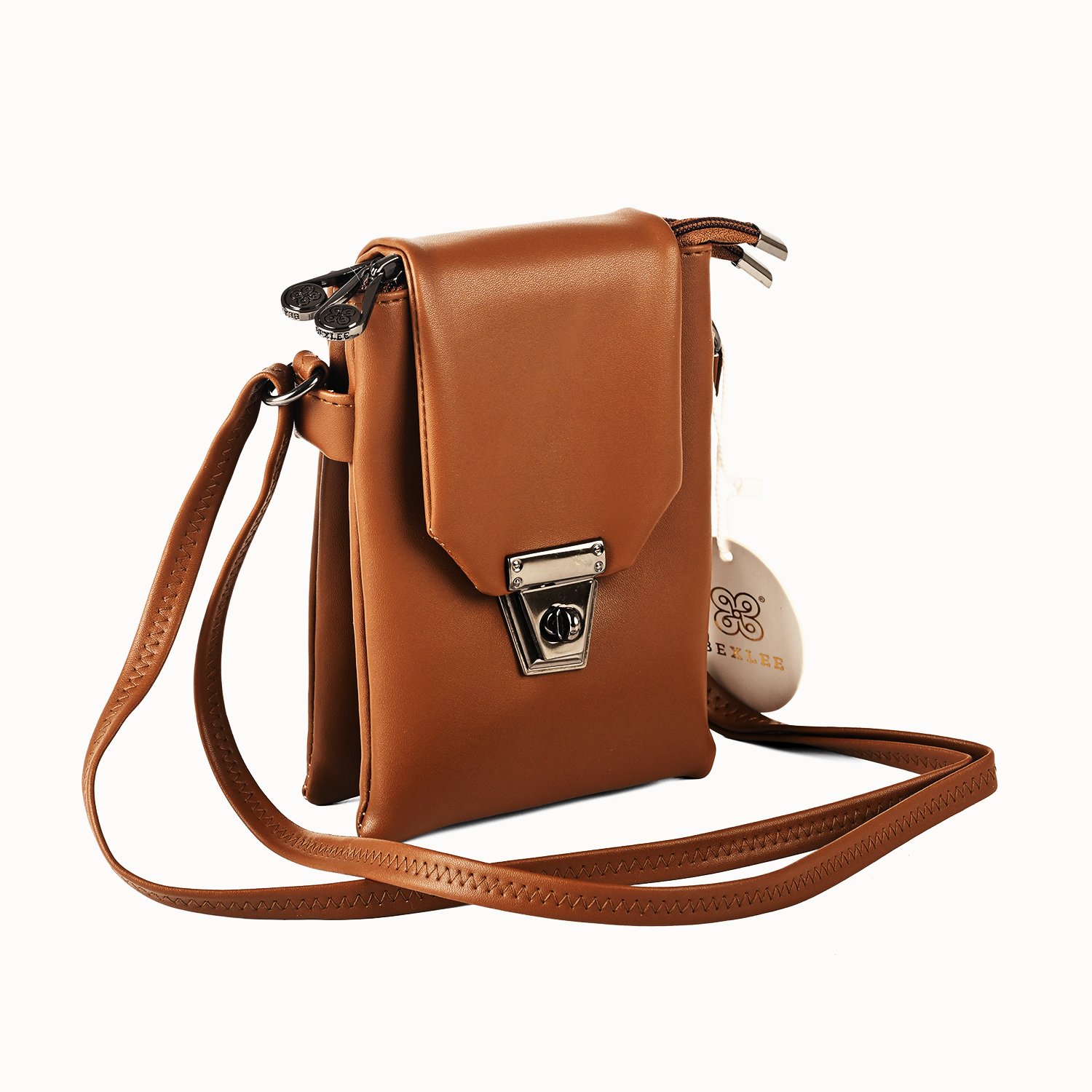 01 Classic Black Vegan Leather Crossbody Sling Bag – Minimalist, Sleek & Functional - Image 1