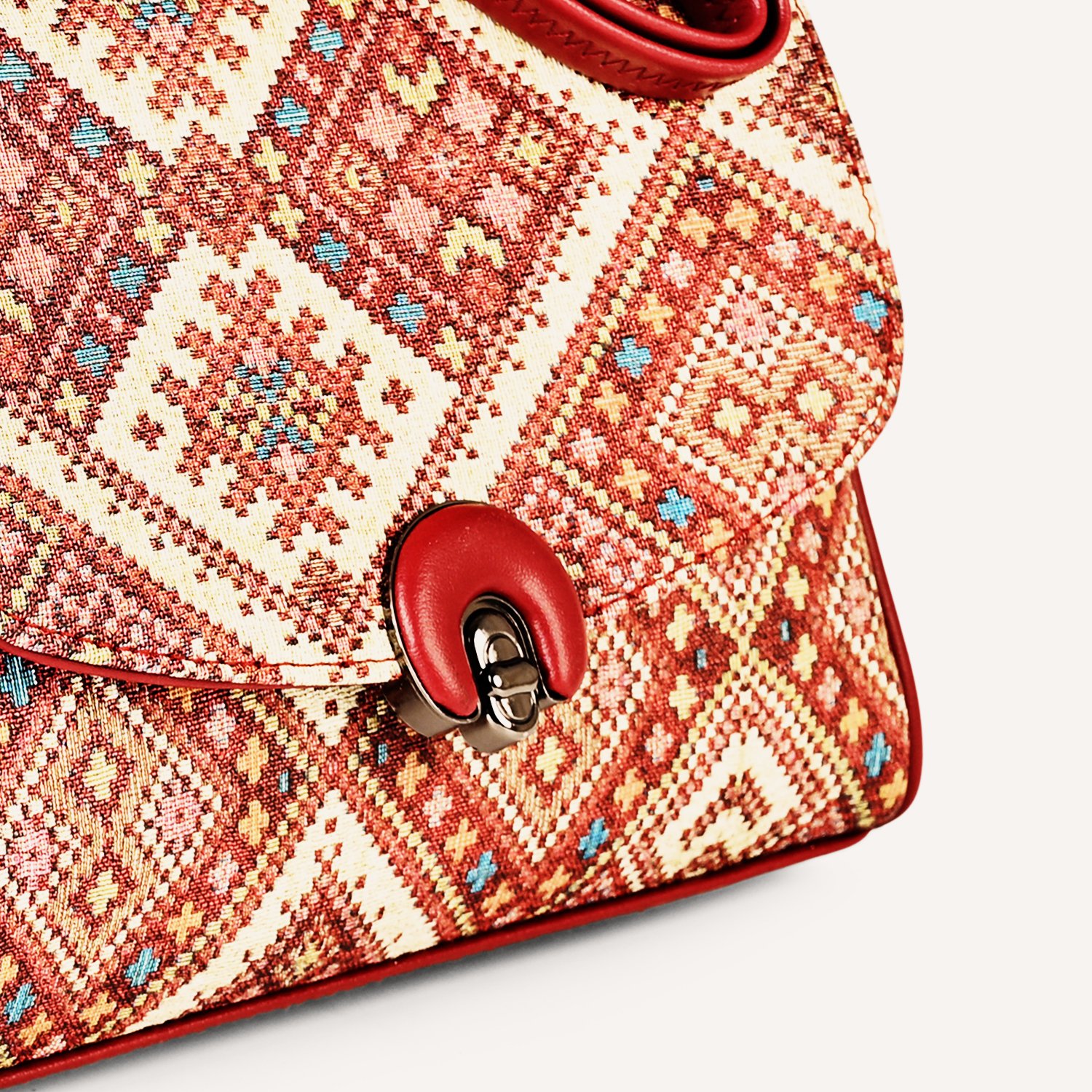 03 Bexlee Ethnic Print Vegan Leather Sling Bag – Stylish & Versatile - Image 5