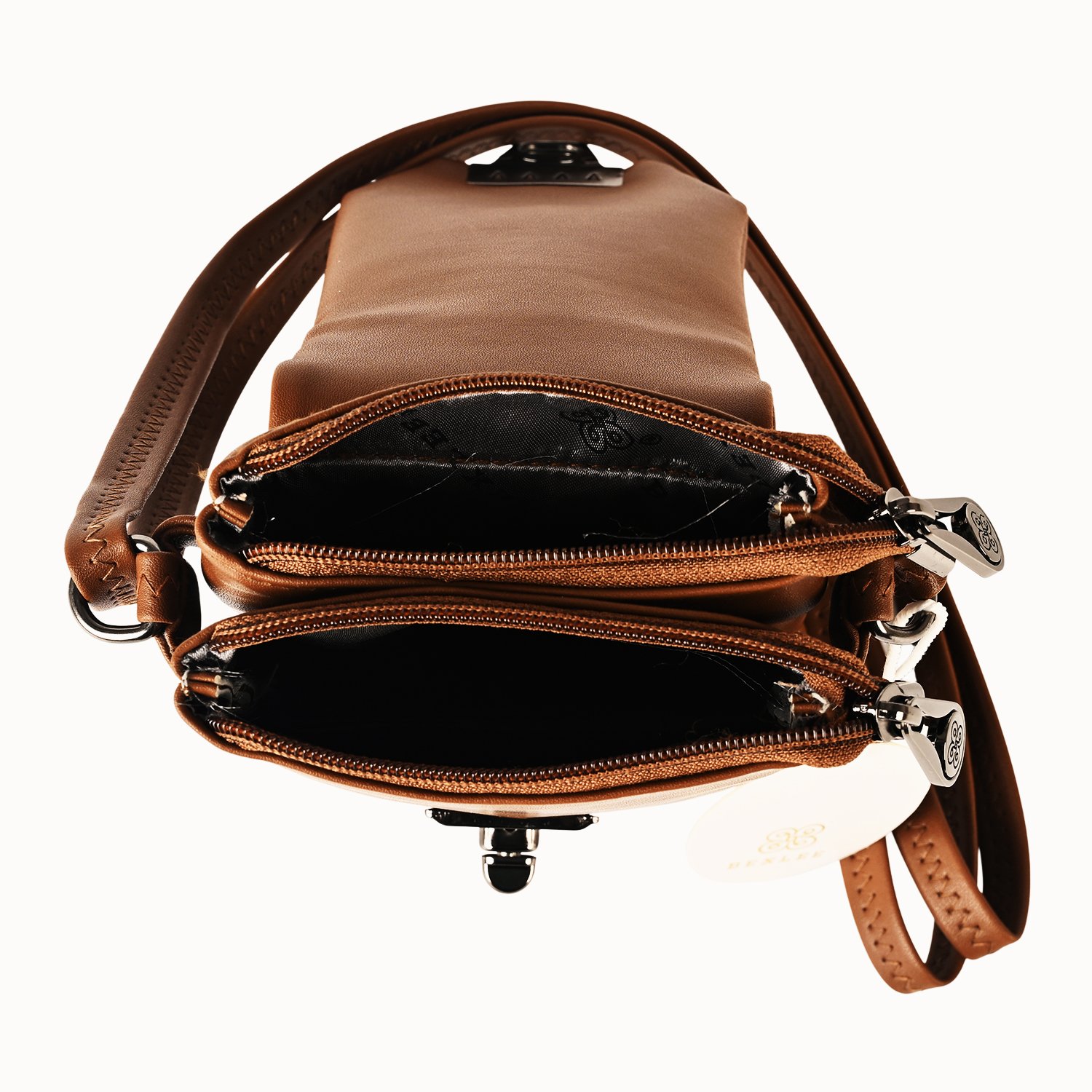 09 Classic Black Vegan Leather Crossbody Sling Bag – Minimalist, Sleek & Functional - Image 9