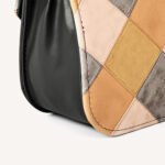 Pastel Patchwork Vegan Leather Crossbody Bag – Trendy, Chic & Versatile - Image 4