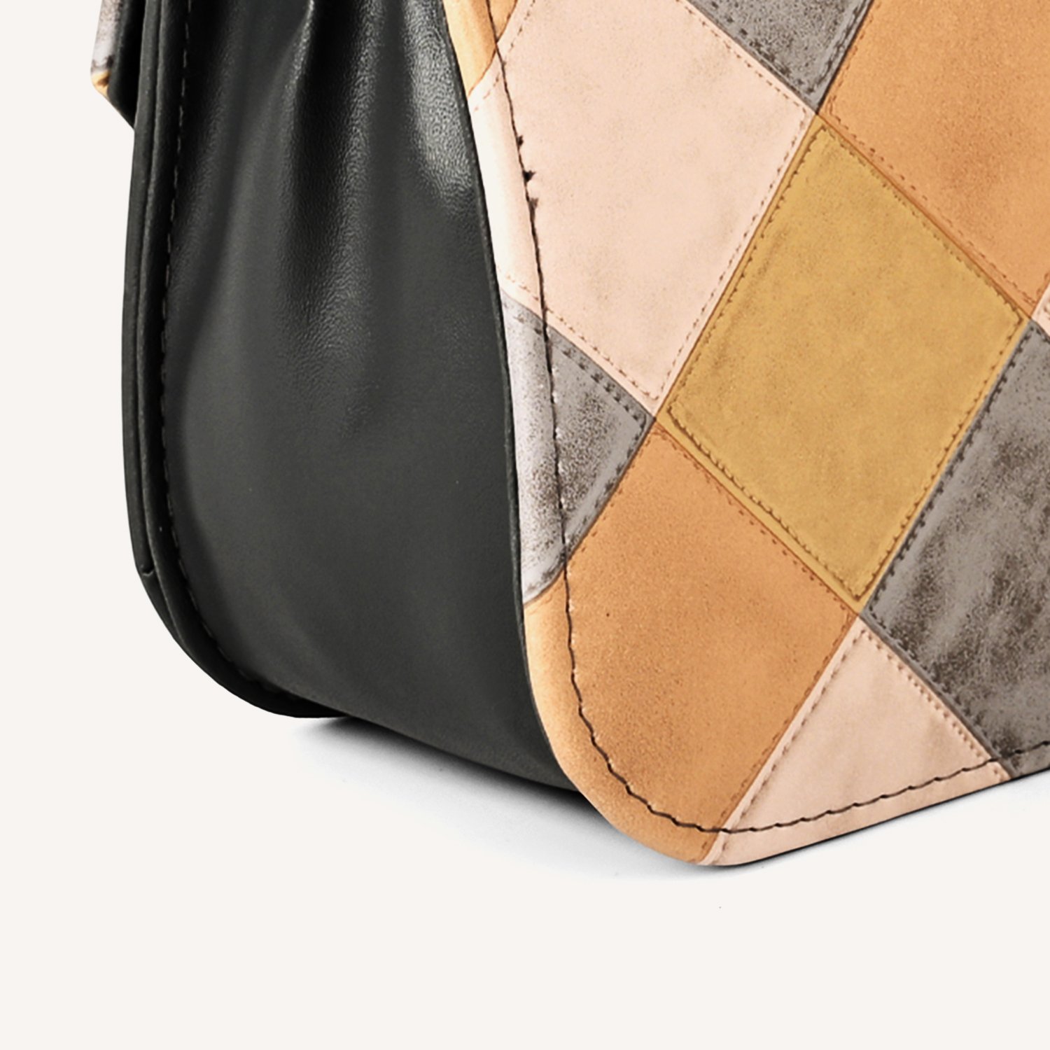 09 Pastel Patchwork Vegan Leather Crossbody Bag – Trendy, Chic & Versatile - Image 4