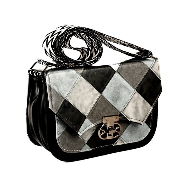 Designer Patchwork Vegan Leather Crossbody Bag – Statement Style for Every Occasion