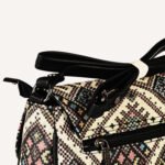 Bexlee Black & Beige Ethnic Pattern Vegan Leather Sling Bag – Stylish, Versatile & Eco-Friendly - Image 2