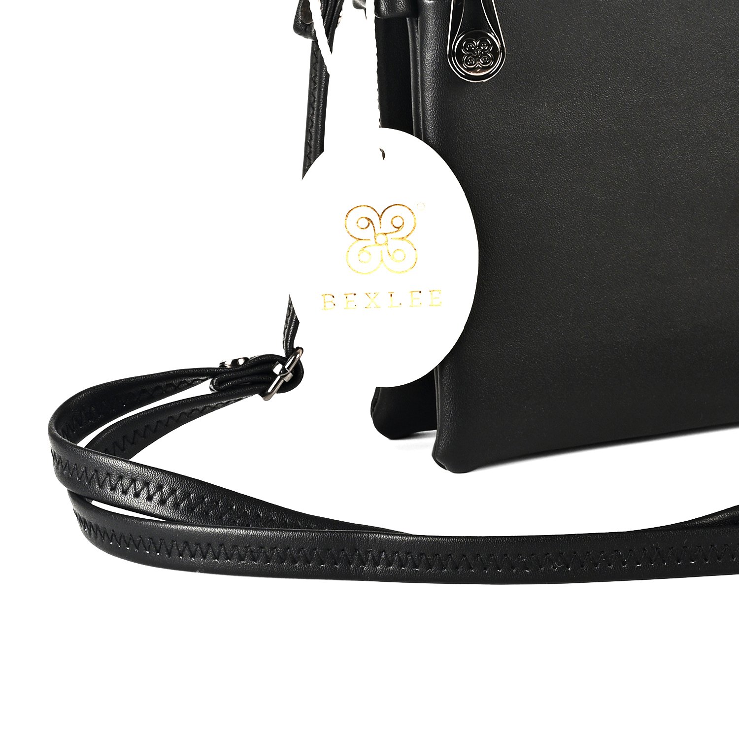 11 Classic Black Vegan Leather Crossbody Sling Bag – Minimalist, Sleek & Functional - Image 6