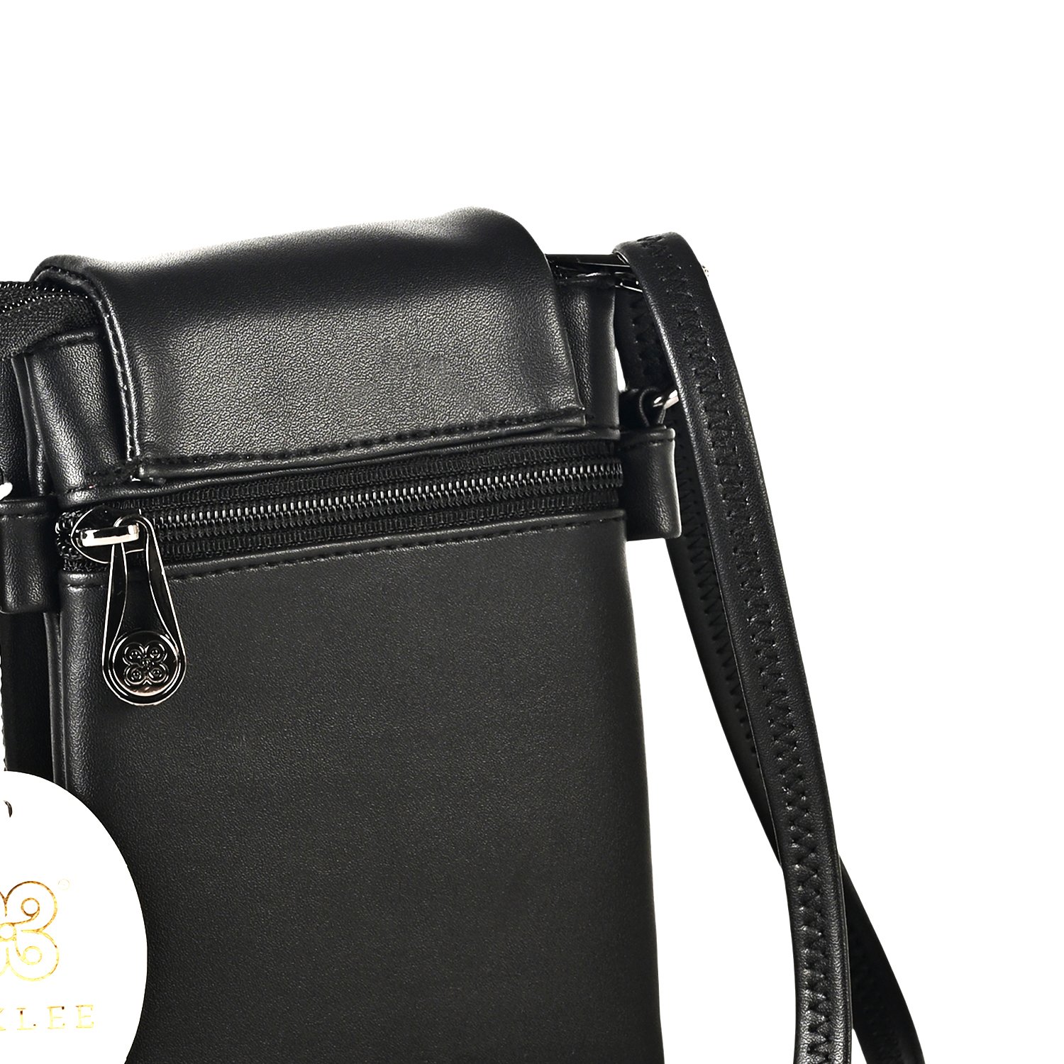 12 Classic Black Vegan Leather Crossbody Sling Bag – Minimalist, Sleek & Functional - Image 5