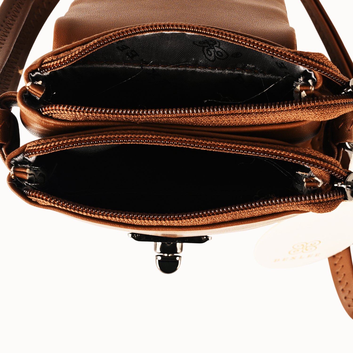 13 Classic Black Vegan Leather Crossbody Sling Bag – Minimalist, Sleek & Functional - Image 12