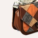 Premium Grey Patchwork Vegan Leather Crossbody Bag – Trendy & Versatile Statement Piece - Image 10