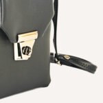 Classic Black Vegan Leather Crossbody Sling Bag – Minimalist, Sleek & Functional - Image 2