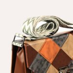 Premium Grey Patchwork Vegan Leather Crossbody Bag – Trendy & Versatile Statement Piece - Image 9