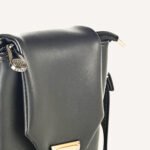Classic Black Vegan Leather Crossbody Sling Bag – Minimalist, Sleek & Functional - Image 13