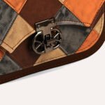 Premium Grey Patchwork Vegan Leather Crossbody Bag – Trendy & Versatile Statement Piece - Image 6