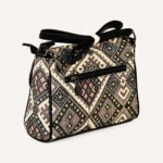 Bexlee Black & Beige Ethnic Pattern Vegan Leather Sling Bag – Stylish, Versatile & Eco-Friendly - Image 7