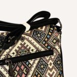 Bexlee Black & Beige Ethnic Pattern Vegan Leather Sling Bag – Stylish, Versatile & Eco-Friendly - Image 6