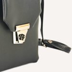 Classic Black Vegan Leather Crossbody Sling Bag – Minimalist, Sleek & Functional