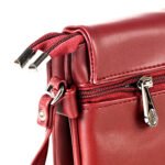Elegant Maroon Vegan Leather Crossbody Sling Bag – Stylish & Functional Everyday Companion - Image 6