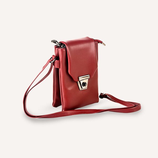 Elegant Maroon Vegan Leather Crossbody Sling Bag – Stylish & Functional Everyday Companion